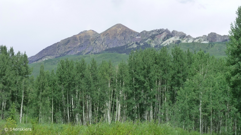 Hiking Cliff Creek trail to Beckwith Pass near Crested Butte, CO.