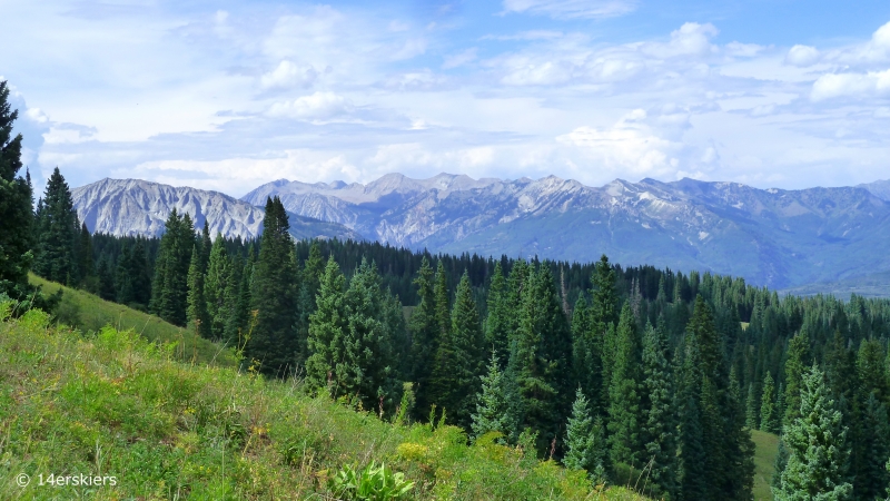 Hiking Cliff Creek trail to Beckwith Pass near Crested Butte, CO.