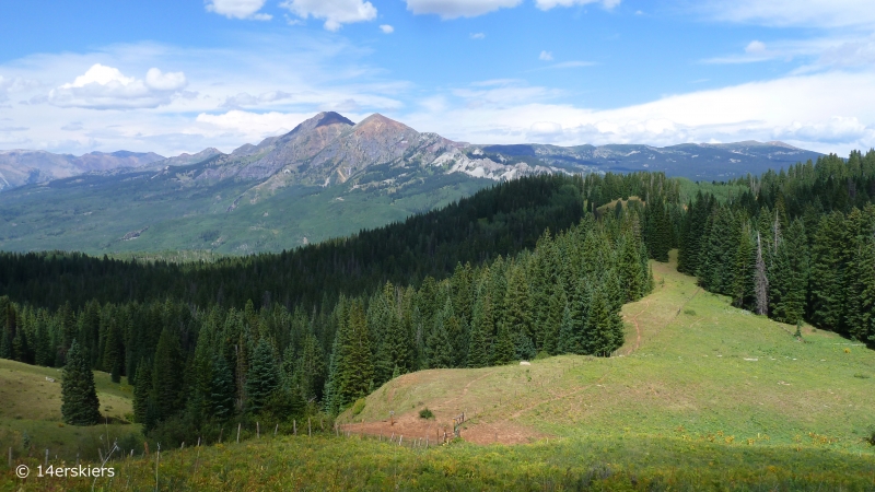 Hiking Cliff Creek trail to Beckwith Pass near Crested Butte, CO.