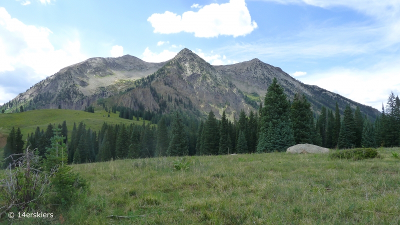 Hiking Cliff Creek trail to Beckwith Pass near Crested Butte, CO.