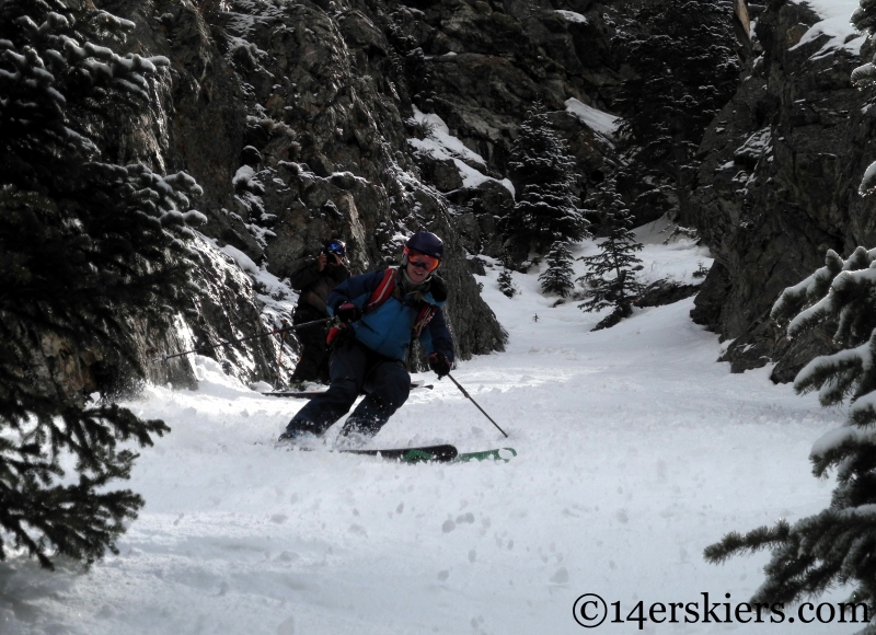 Brittany Konsella skiing the Coin Slot