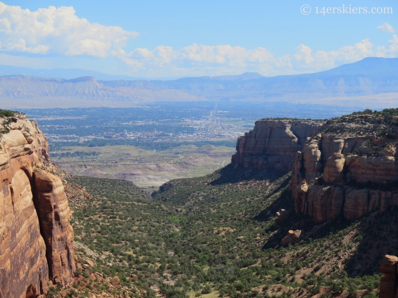 Columbus Canyon creates the perfect frame for Grand Junction in the Colorado National Monument