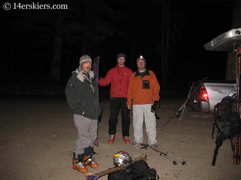 Getting ready to ski Mount Columbia