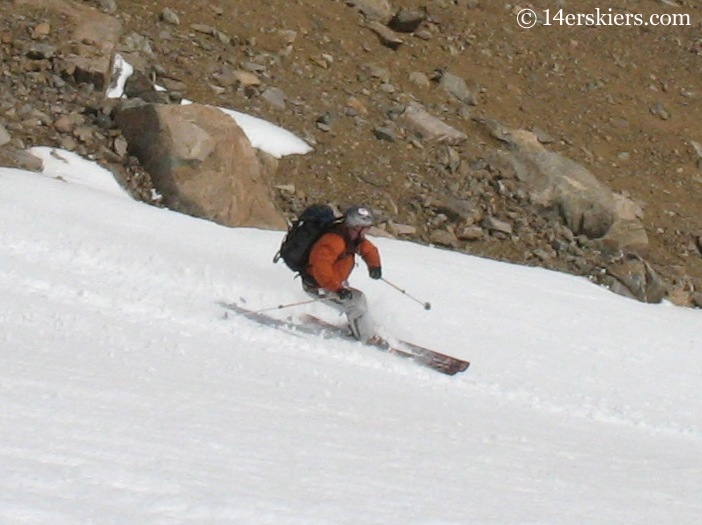 Fritz Sperry backcountry skiing on Mount Columbia.