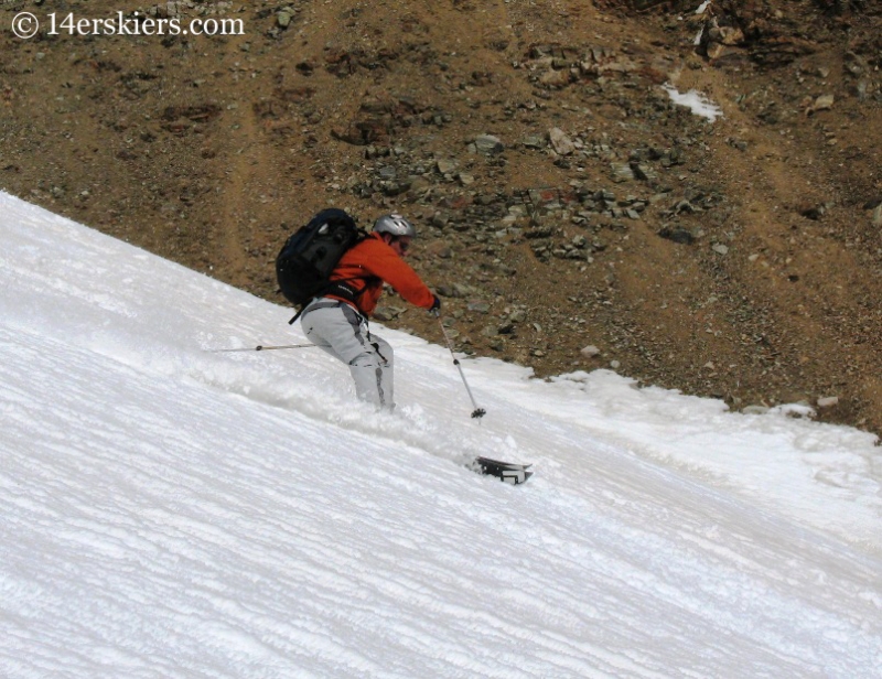 Fritz Sperry backcountry skiing on Mount Columbia.