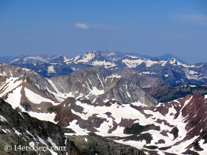 Mount Owen seen from Conundrum Peak.