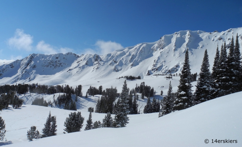 Backcountry skiing near Cooke City