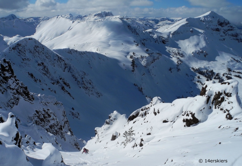 Backcountry skiing near Cooke City