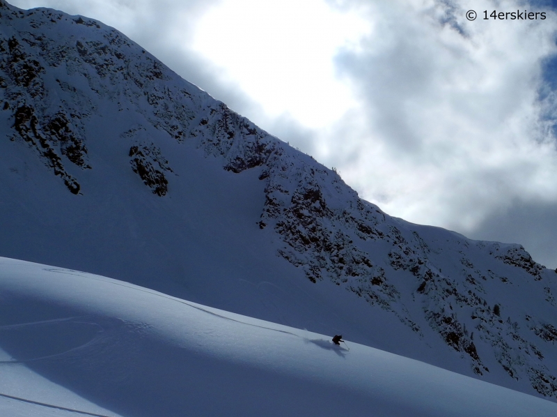 Backcountry skiing near Cooke City