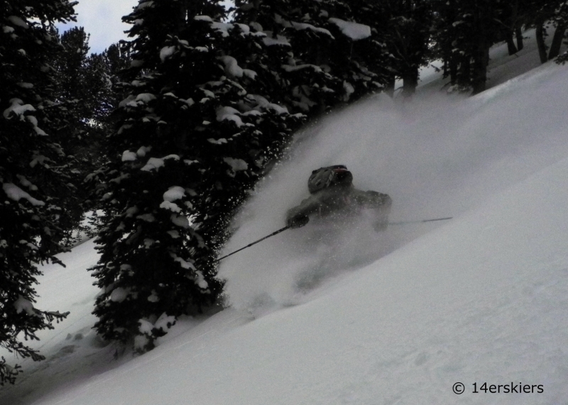 Backcountry skiing near Cooke City