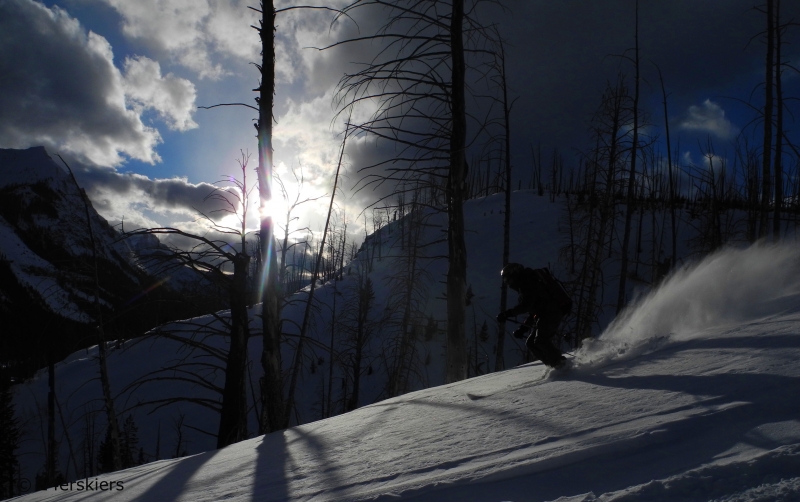 Backcountry skiing near Cooke City