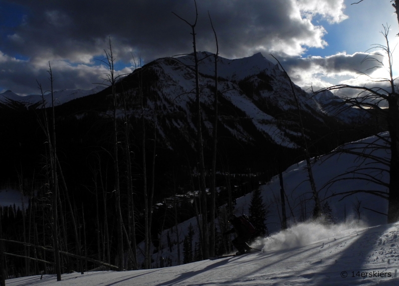 Backcountry skiing near Cooke City