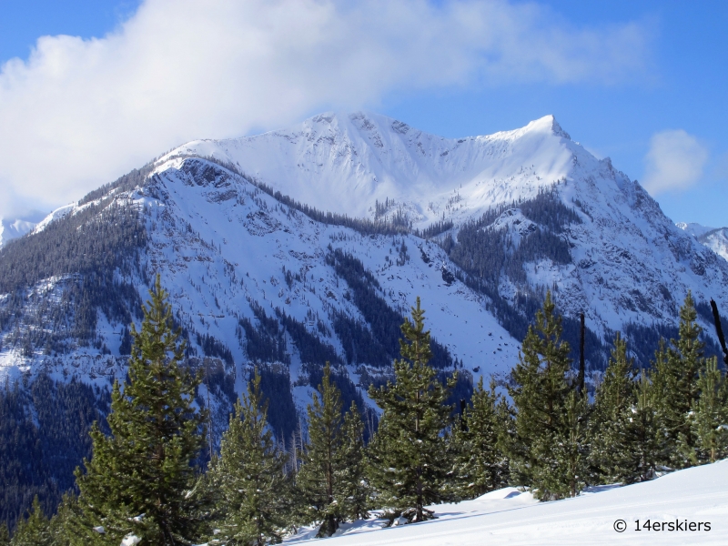 Backcountry skiing near Cooke City