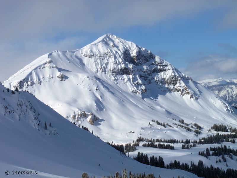 Backcountry skiing near Cooke City