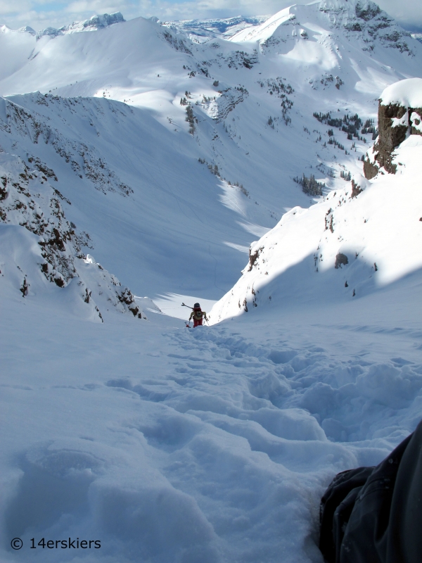 Backcountry skiing near Cooke City