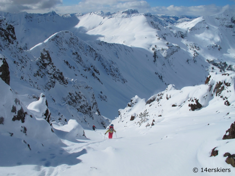 Backcountry skiing near Cooke City