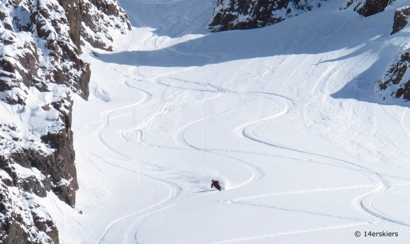 Backcountry skiing near Cooke City