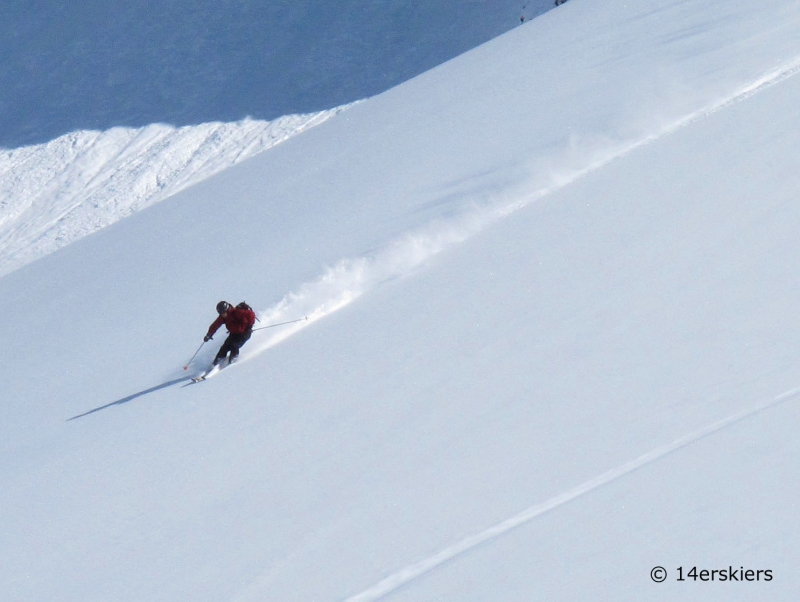 Backcountry skiing near Cooke City