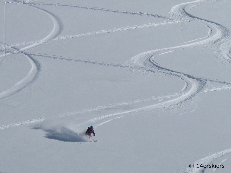 Backcountry skiing near Cooke City