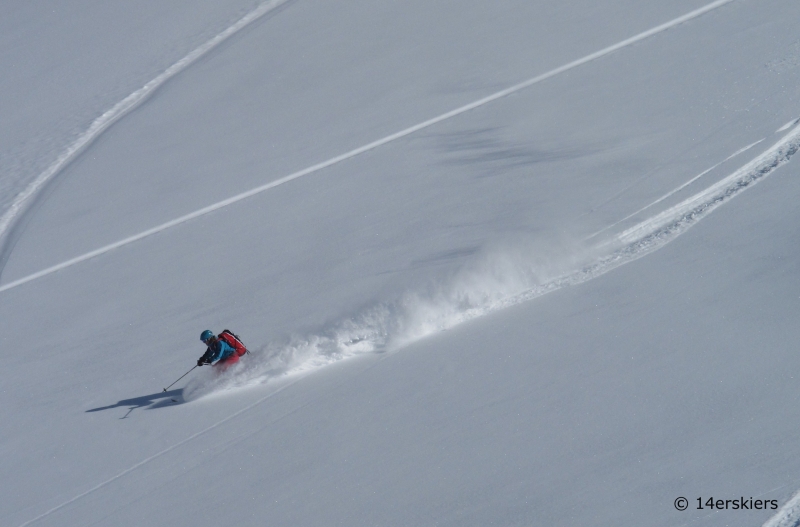 Backcountry skiing near Cooke City