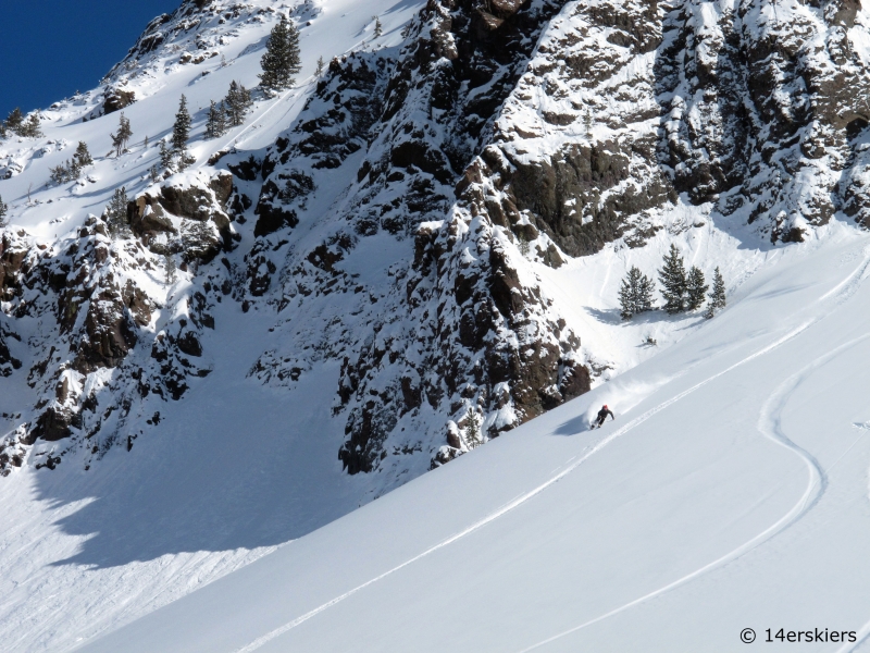 Backcountry skiing near Cooke City