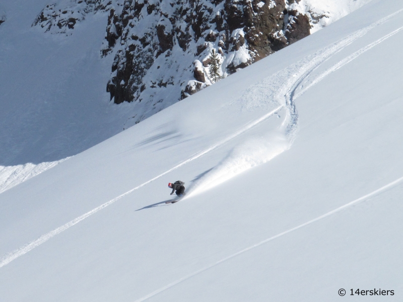 Backcountry skiing near Cooke City