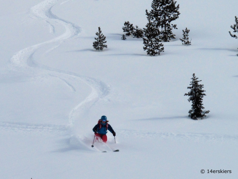 Backcountry skiing near Cooke City