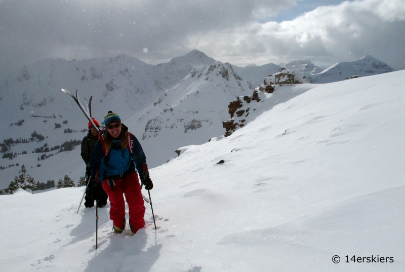 Backcountry skiing near Cooke City