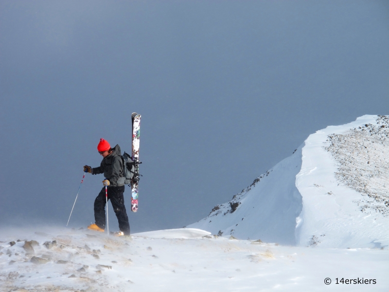 Backcountry skiing near Cooke City