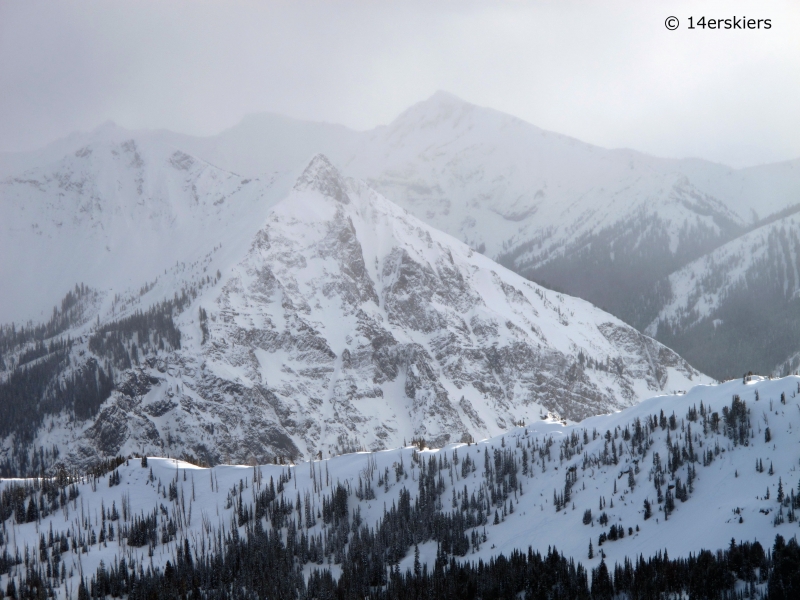 Backcountry skiing near Cooke City