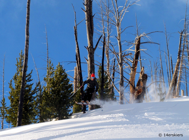 Backcountry skiing near Cooke City