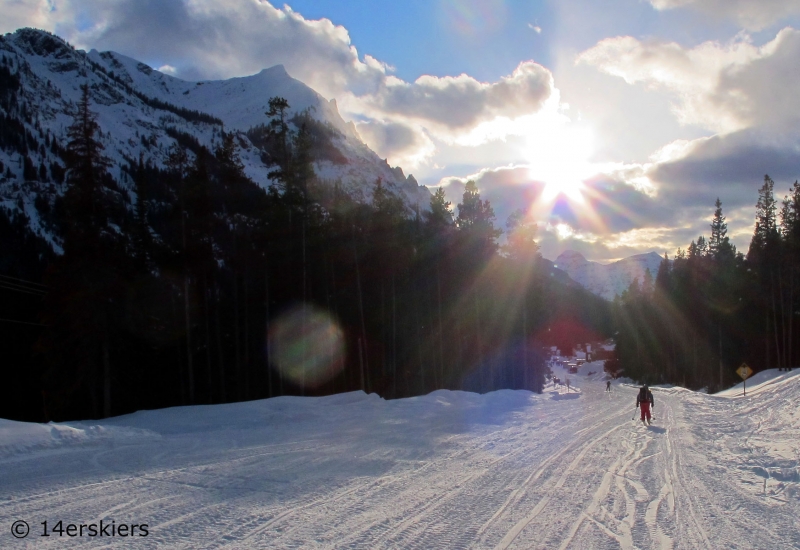 Backcountry skiing near Cooke City