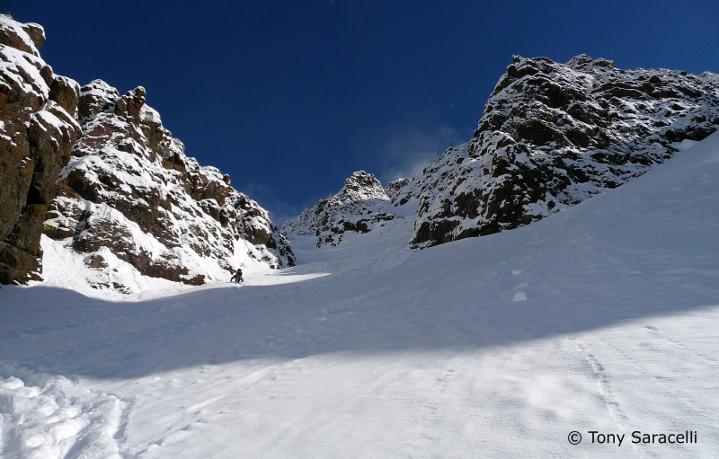 Backcountry skiing near Cooke City