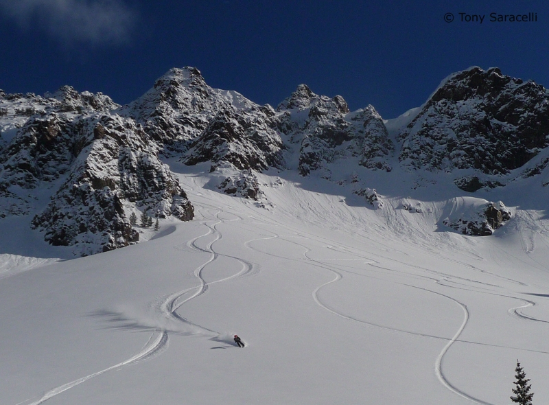 Backcountry skiing near Cooke City