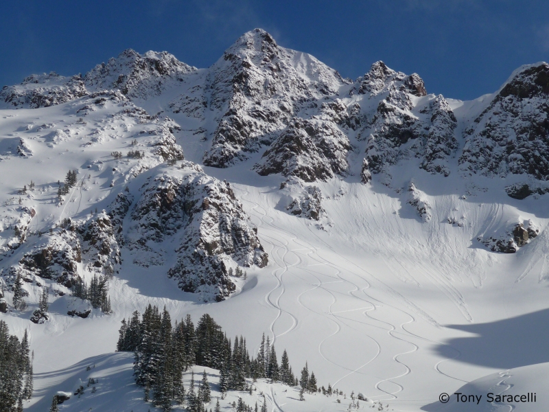 Backcountry skiing near Cooke City