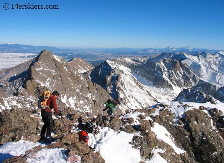 Getting ready to ski Crestone Peak. 