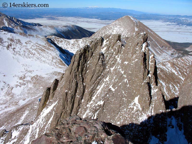 views from summit of Crestone Peak