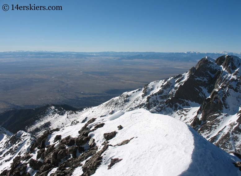 Views from summit of Crestone Peak. 