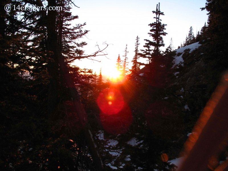 Sunset in the Sangre de Cristos.