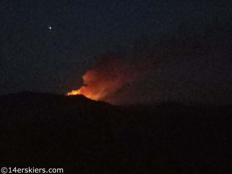 forest fire near arrowhead, co