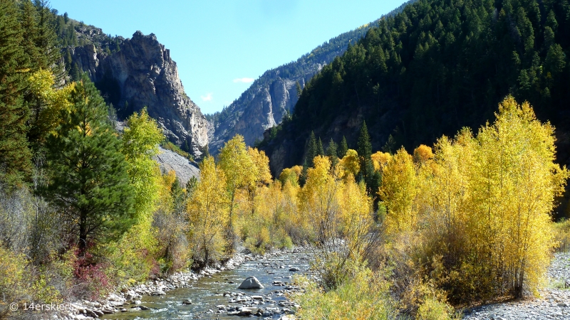 Dark Canyon hike in fall near Crested Butte, CO