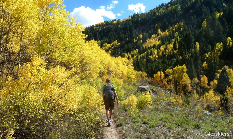 Dark Canyon hike in fall near Crested Butte, CO