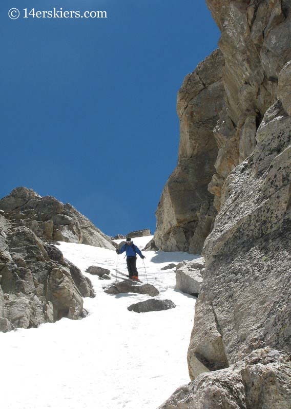 Dave Bourassa backcountry skiing on Democrat.