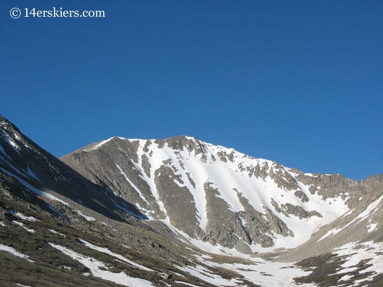 The north side of Democrat, backcountry ski lines.