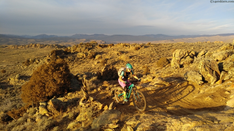 Mountain biking at Hartman Rocks in late fall