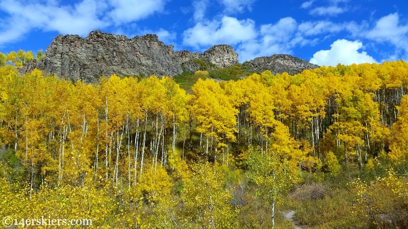 The geologic dyke near Crested Butte in the fall