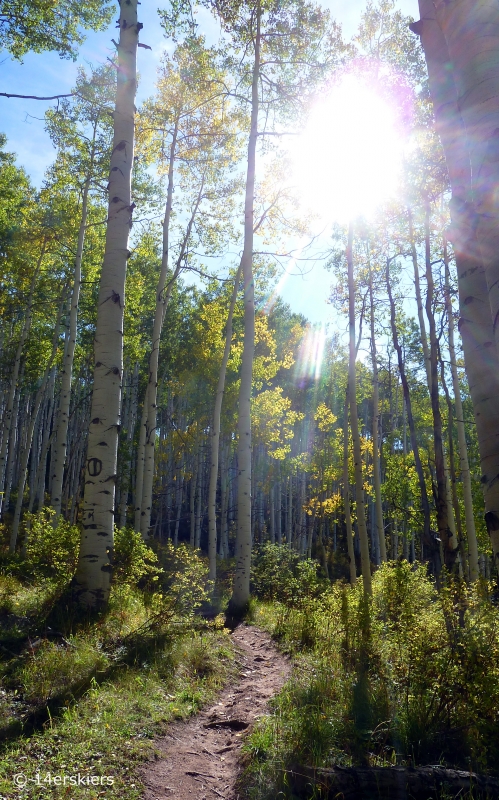 Hiking Dyke Trail to Dark Canyon Trail near Crested Butte, CO