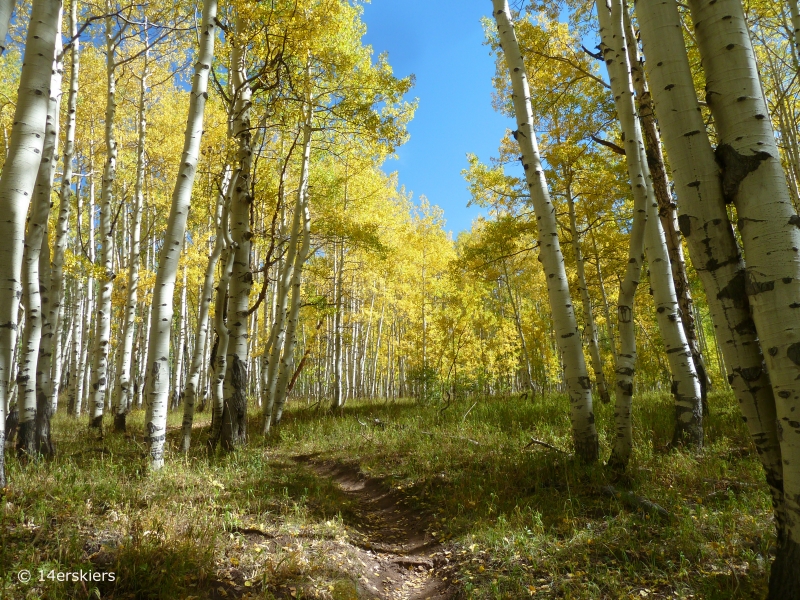 Hiking Dyke Trail to Dark Canyon Trail near Crested Butte, CO