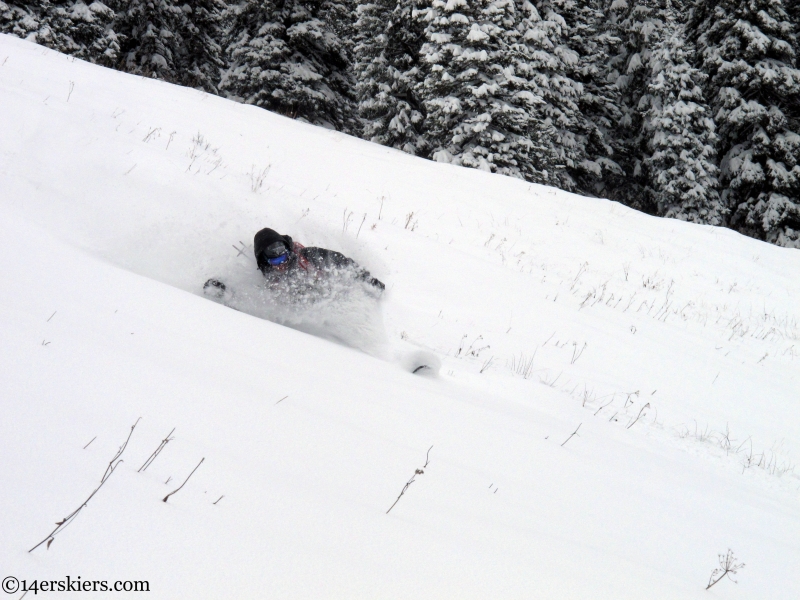 Topher De Felice snowboarding Crested Butte