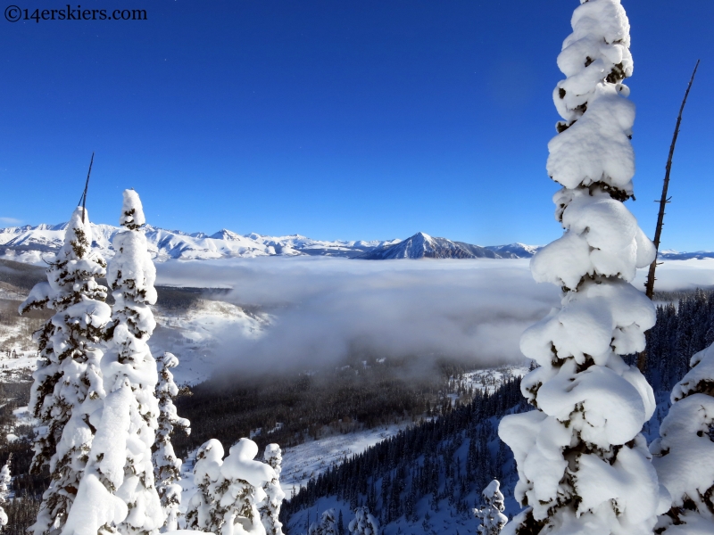 Crested Butte with clouds